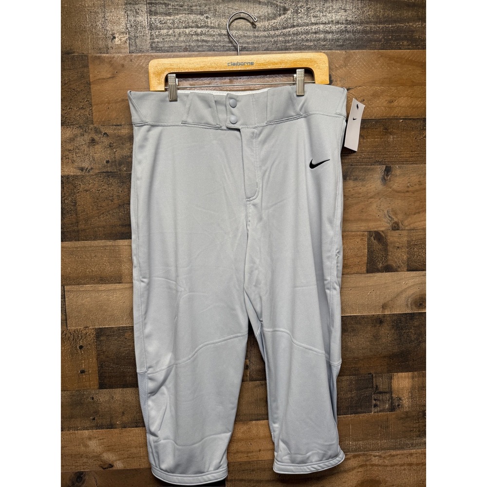 Nike Mens Baseball Pants Grey Engineered Team Dri-Fit Size Large New